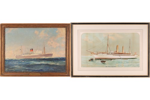 Lot 28 - Frank H Mason (1876-1975), 'R.M.S. Pretoria...