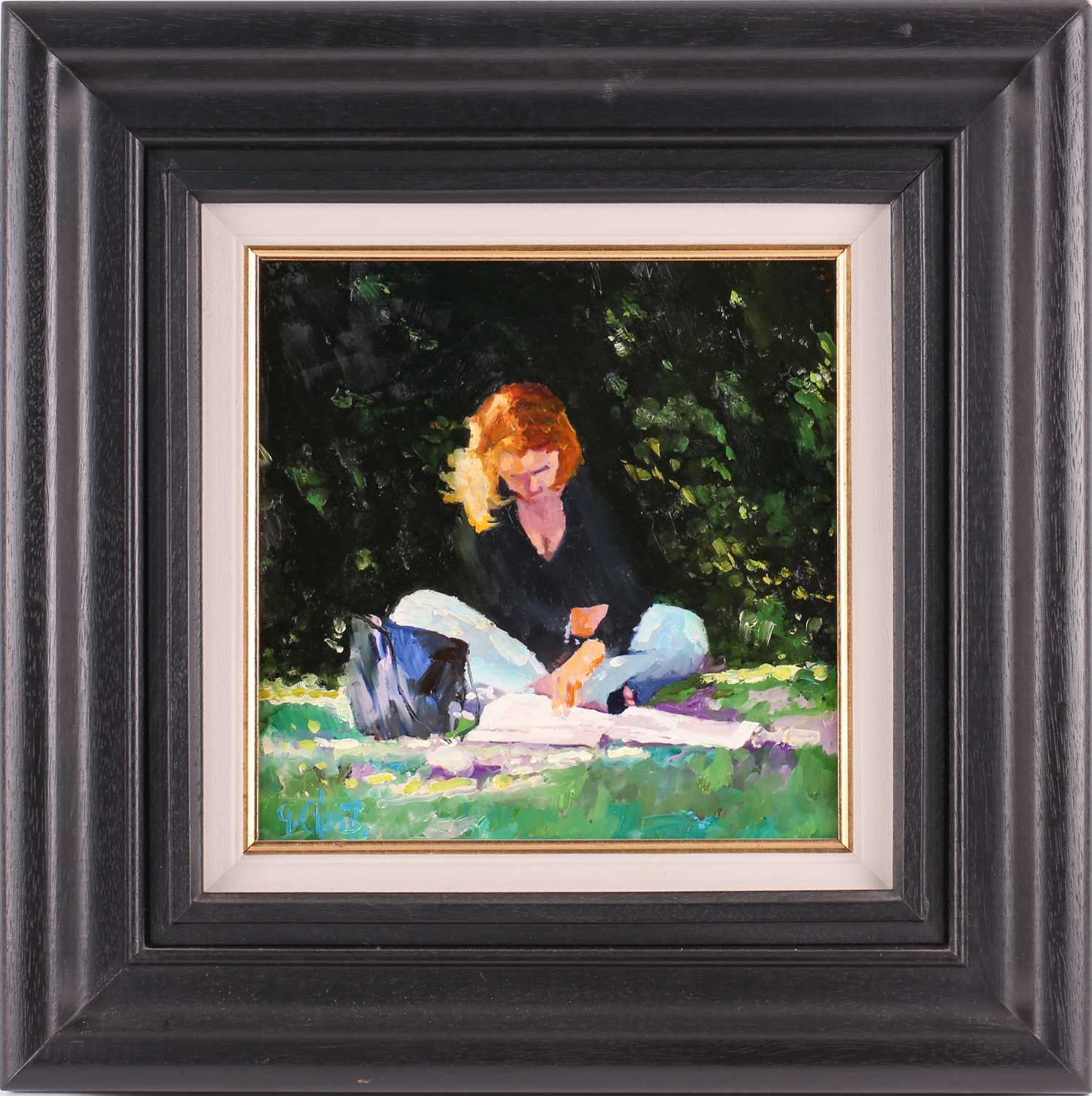 Lot 6 - Graham Elliott (contemporary), 'Reading in the...