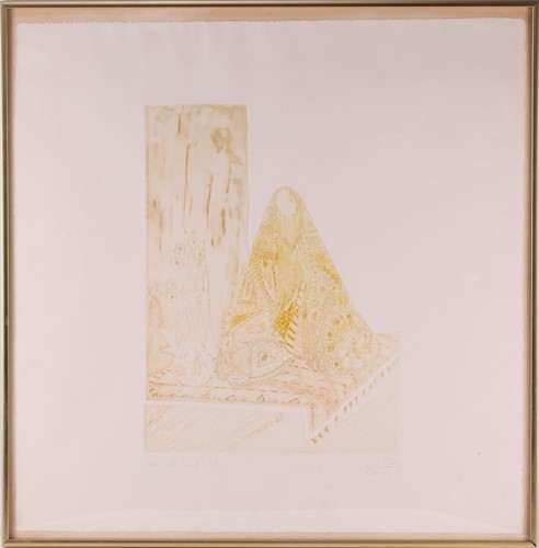 Lot 60 - Isaam El Said (1938-1988), 'Seated Woman',...