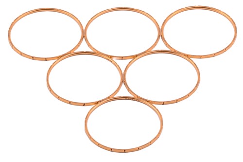 Lot 165 - A suite of six yellow bangles; of faceted...
