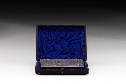 Lot 281 - A Victorian silver notelet and card case, the...
