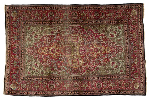 Lot 266 - An early 20th-century claret and pistachio...