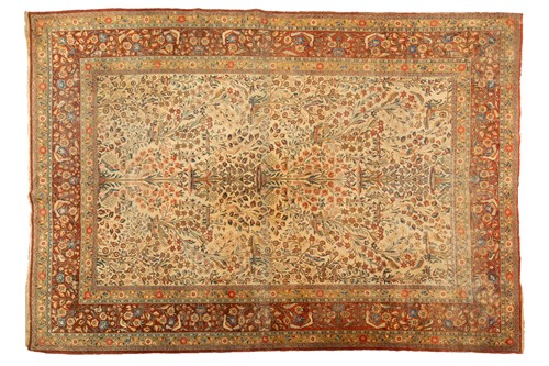 Lot 278 - A large ivory ground "Tree of Life" antique...
