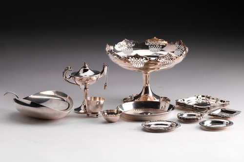 Lot 320 - A silver comport with pierced bowl and foot,...