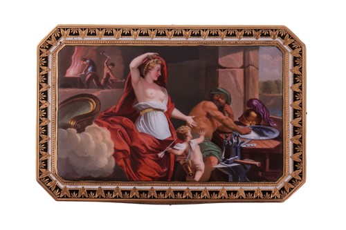 Lot 192 - An early 19th century Swiss gold and enamel...