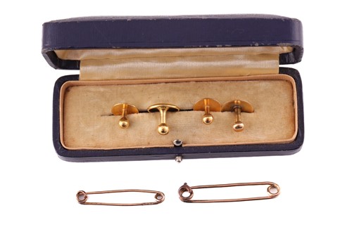 Lot 111 - A miscellaneous collection of dress studs and...
