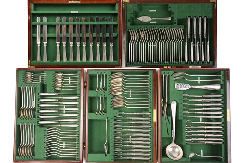 Lot 280 - A Victorian Elkington and Co. silver canteen...