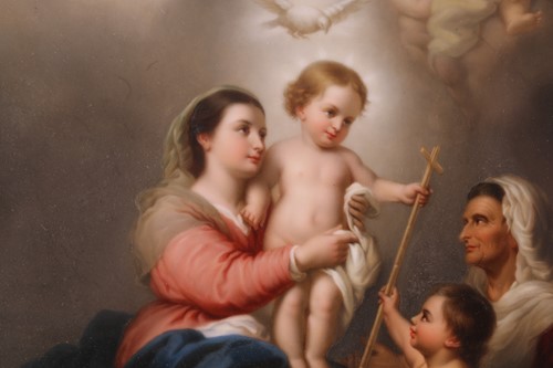 Lot 1 - A large KPM Berlin oval porcelain plaque,...