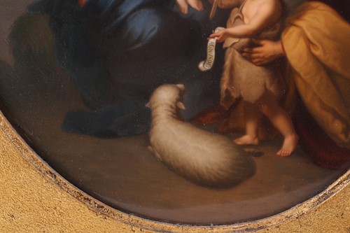 Lot 1 - A large KPM Berlin oval porcelain plaque,...