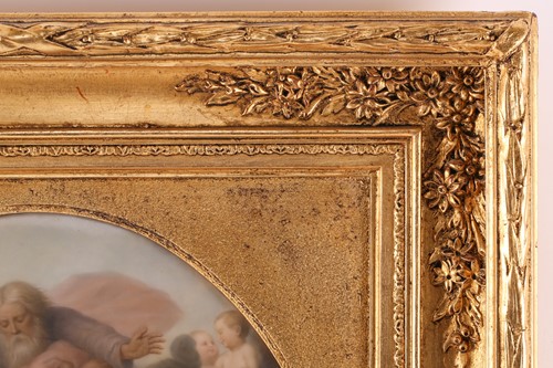 Lot 1 - A large KPM Berlin oval porcelain plaque,...