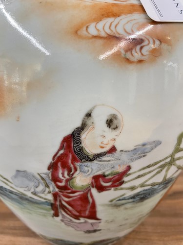 Lot 74 - A Chinese porcelain vase, late Qing dynasty,...