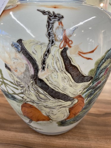 Lot 74 - A Chinese porcelain vase, late Qing dynasty,...
