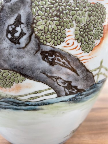 Lot 74 - A Chinese porcelain vase, late Qing dynasty,...