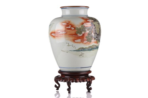 Lot 74 - A Chinese porcelain vase, late Qing dynasty,...