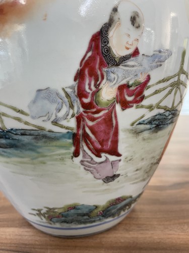 Lot 74 - A Chinese porcelain vase, late Qing dynasty,...