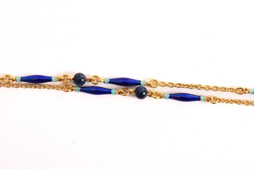 Lot 56 - A Victorian enamel cross fleury with a diamond-...
