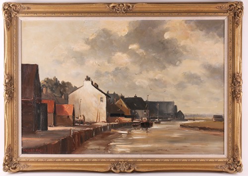 Lot 9 - Marcus Ford (1914-1989), coastal townscape,...