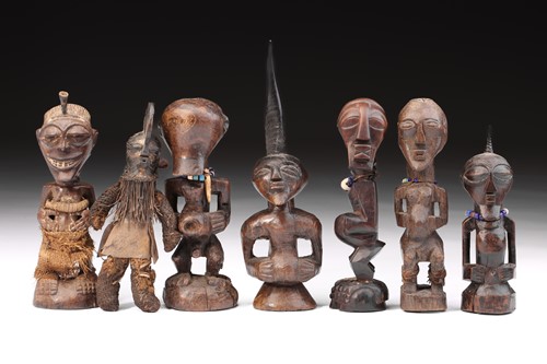 Lot 17 - Six Songye power figures, Nikisi, Democratic...