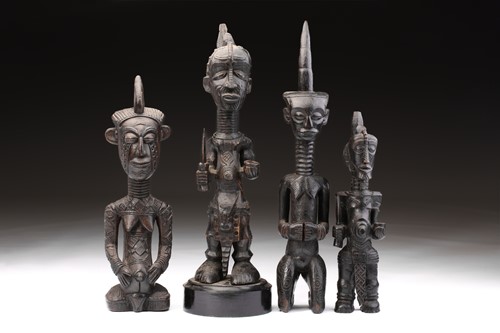 Lot 25 - Two Luluwa figures of Mbulenga, Democratic...
