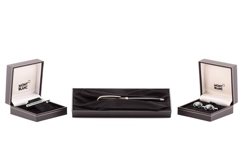 Lot 42 - Montblanc - A rollerball pen, a pair of...
