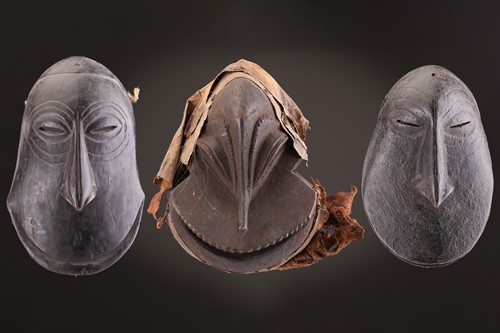 Lot 151 - Four Hembe monkey masks, Democratic Republic...