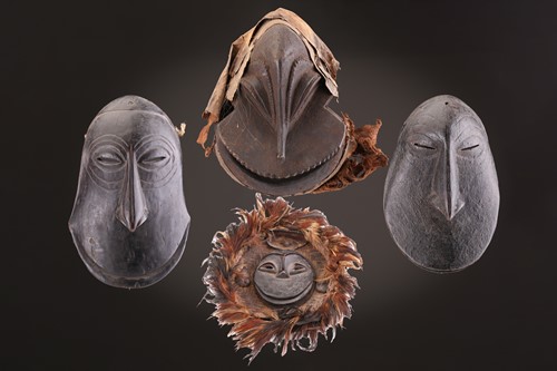 Lot 151 - Four Hembe monkey masks, Democratic Republic...