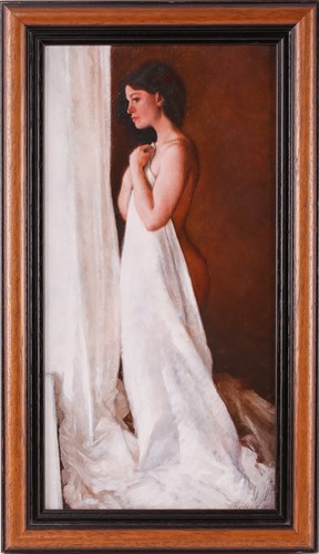 Lot 17 - John Afflick (b.1967), portrait of a lady...