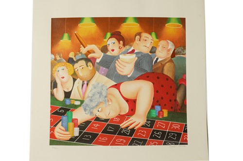 Lot 50 - Beryl Cook (1926-2008), 'Roulette', limited...