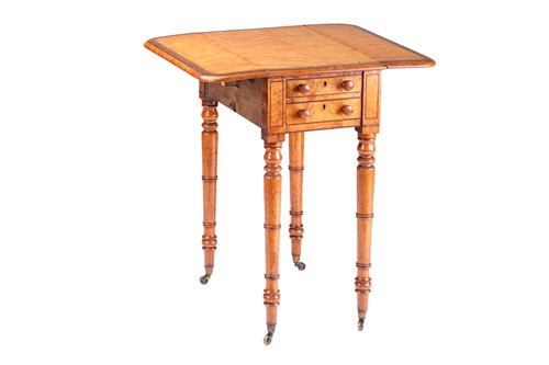 Lot 213 - A William IV rosewood crossbanded birdseye...
