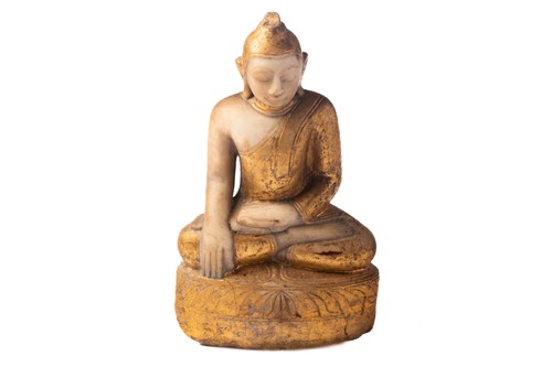 Lot 186 - A Burmese Buddha, 19th /20th century, seated...