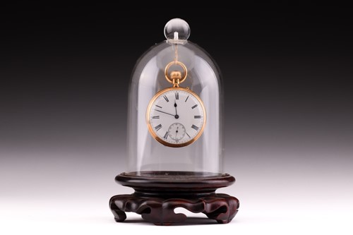 Lot 253 - An 18ct gold cased open face pocket watch, the...