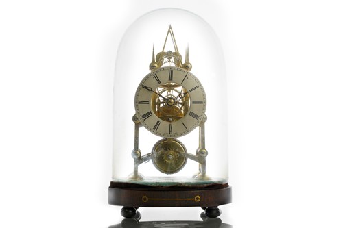 Lot 301 - A 19th century single fusee gothic skeleton...