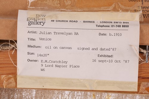 Lot 35 - Julian Trevelyan (1910-1988), 'Venice', signed...