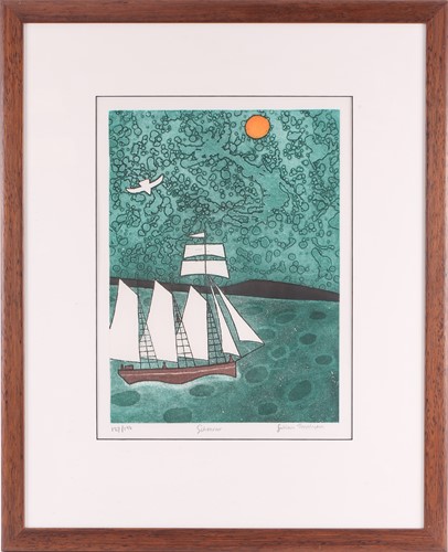 Lot 114 - Julian Trevelyan (1910-1988), 'Schooner', 1981,...