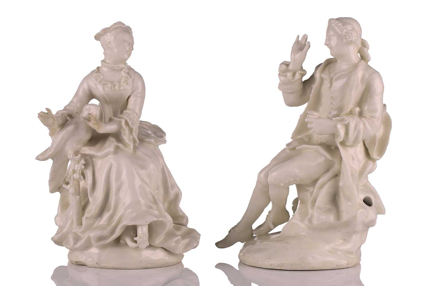 Lot 331 - An 18th-century Derby "Blanc de Chine figure...