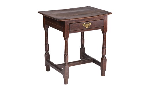 Lot 242 - A late 17th-century oak single-drawer side...