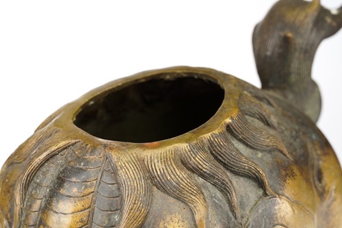 Lot 75 - A large Chinese bronze Pixiu censor, with open...