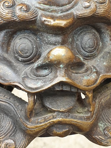 Lot 75 - A large Chinese bronze Pixiu censor, with open...