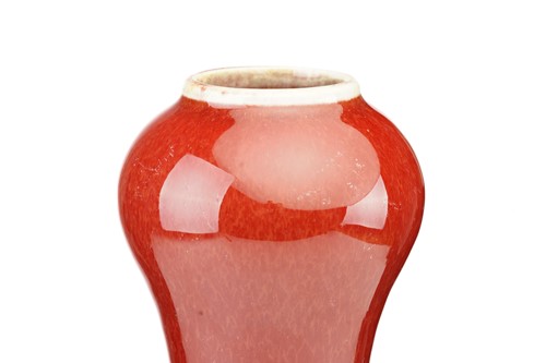 Lot 76 - A Chinese sang de boeuf glazed vase,...