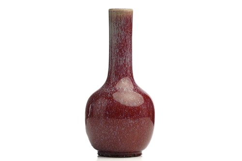 Lot 136 - A Chinese porcelain sang de boeuf tianqiuping...