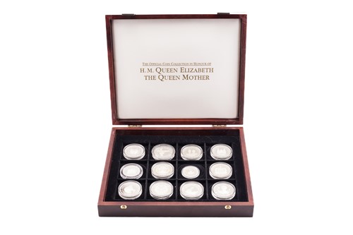 Lot 286 - A cased commemorative silver coin set, The...