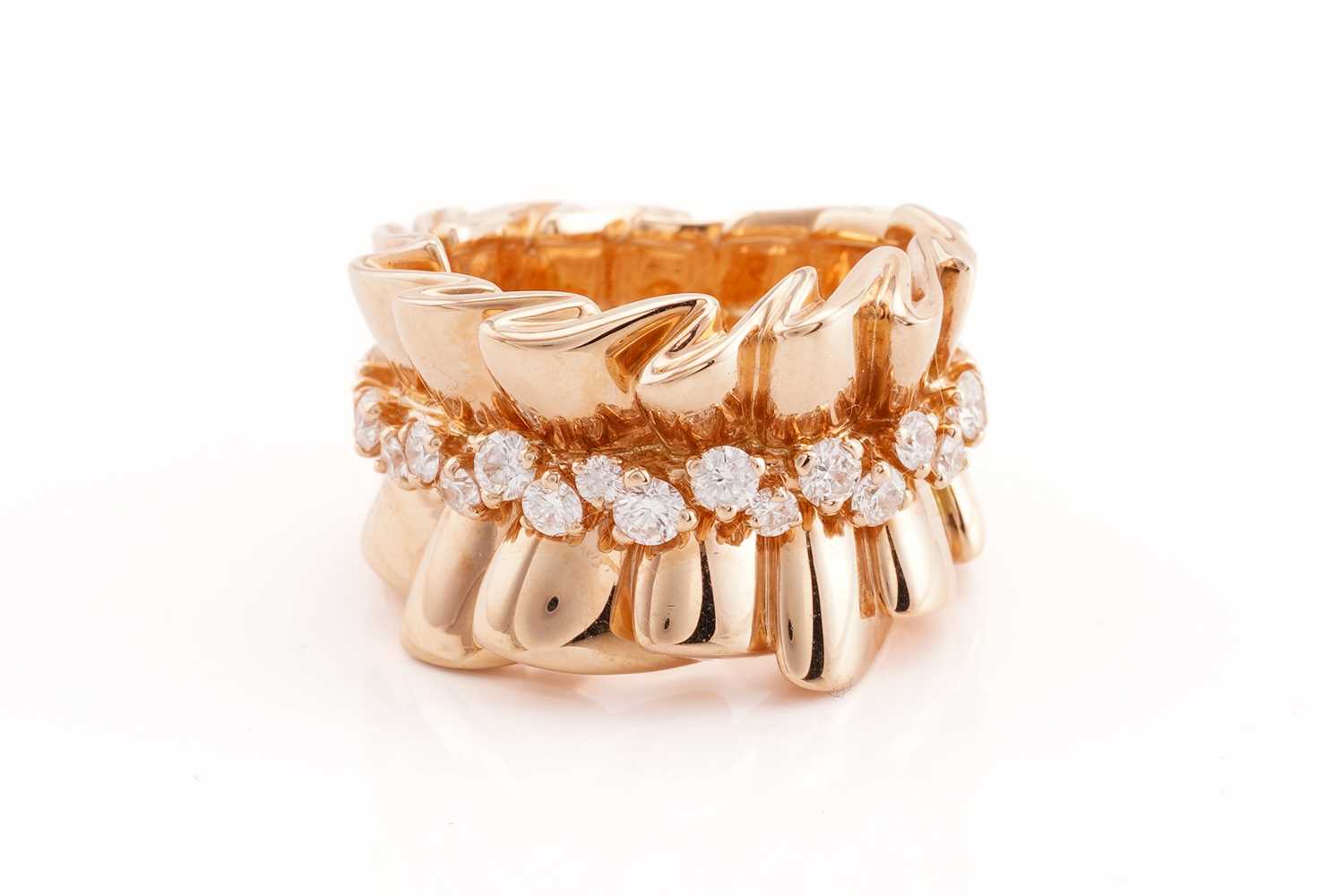 Lot 278 - Dior - 'Archi' ring set with diamonds in 18ct...