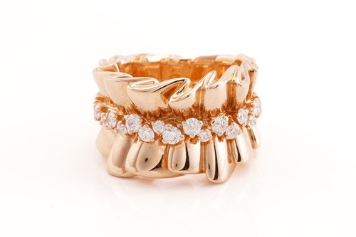 Lot 278 - Dior - 'Archi' ring set with diamonds in 18ct...