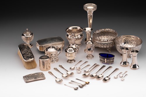 Lot 358 - A quantity of silver mixed collection of...