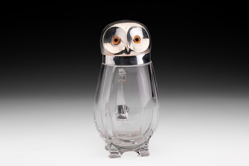Lot 377 - A late Victorian novelty silver and glass...