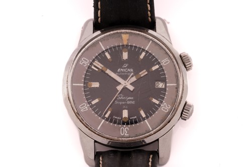 Lot 350 - An Enicar Sherpa super-dive watch, featuring a...