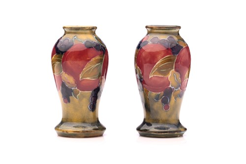 Lot 107 - A pair of William Moorcroft miniature...