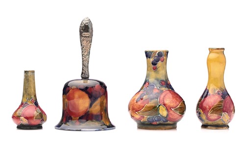 Lot 56 - Three William Moorcroft miniature 'Pomegranate'...