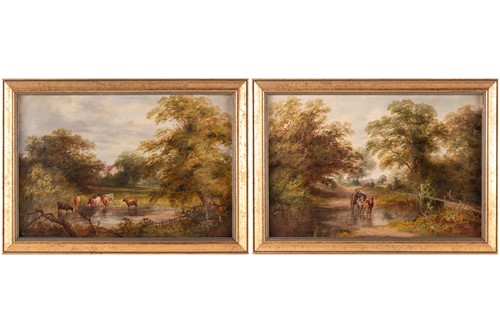 Lot 62 - Edward Partridge (19th century), two bucolic...