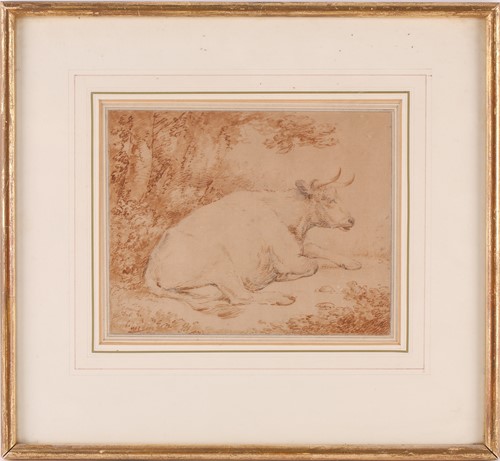 Lot 113 - George Morland (1763-1804), 'A Cow Recumbent',...